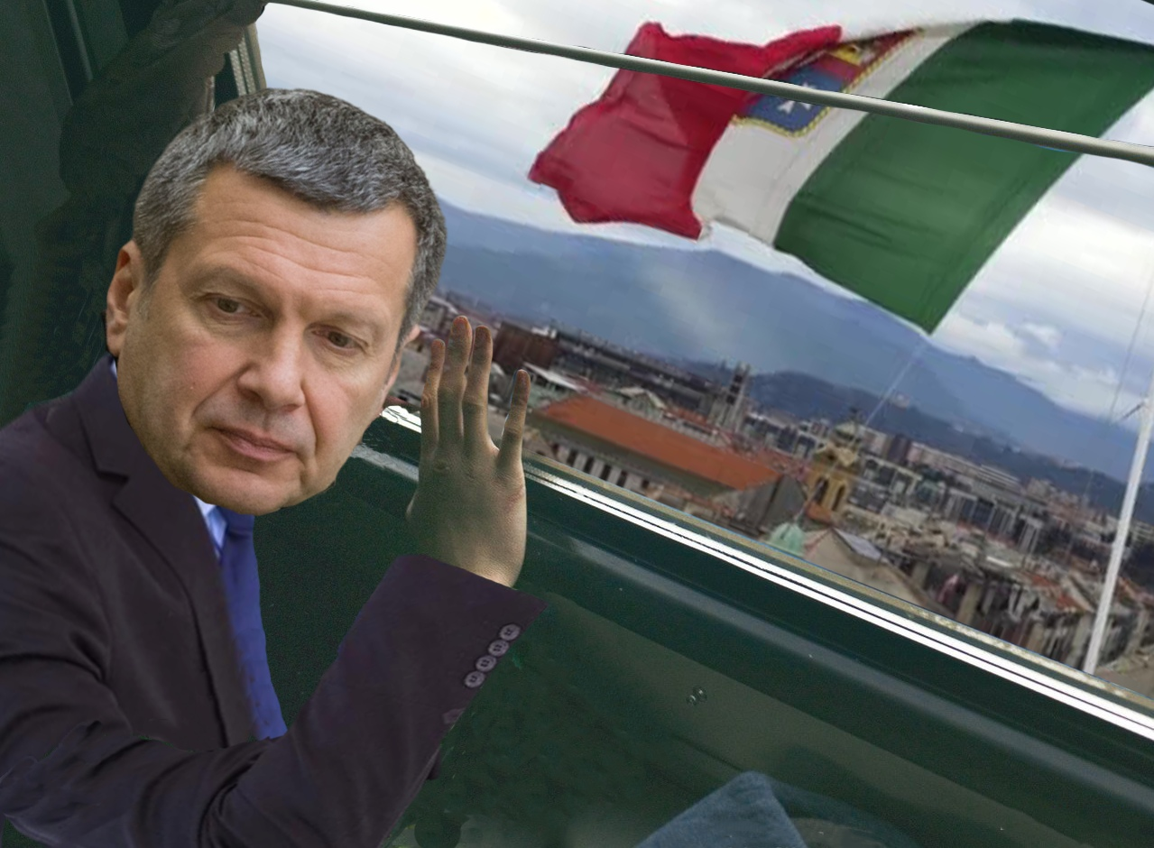 Соловьев орет: "Украина". А в мозгу стучит: "Италия. Как я без Италии? Закрыли Италию. Как же так? Дом и семья в Италии"