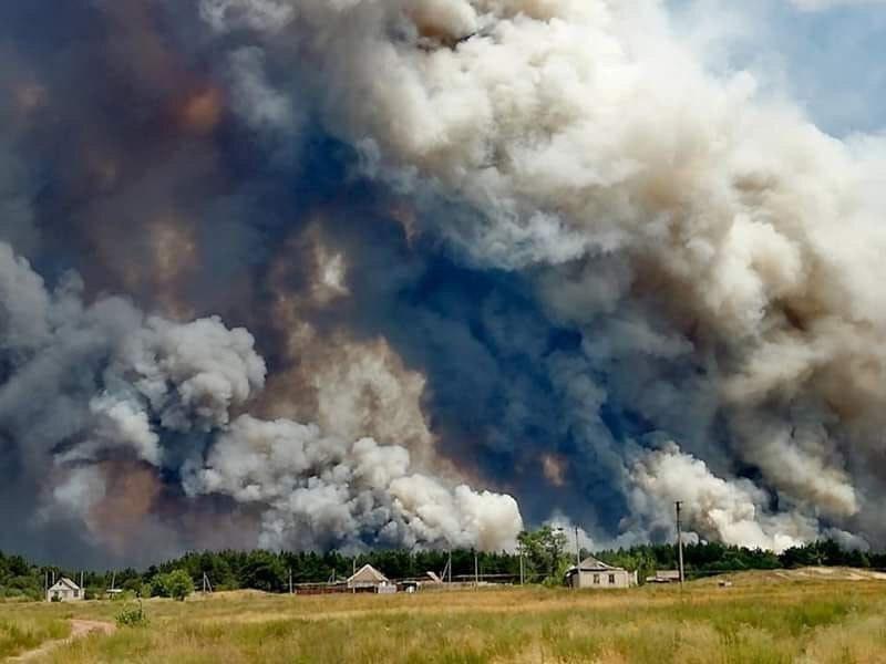 Россияне намеренно жгли траву: пожары в Луганской и Харьковской областях, видео