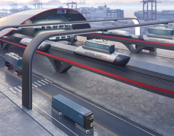 Hyperloop представила вокзал ​​для магнитных грузовых поездов будущего. ВИДЕО