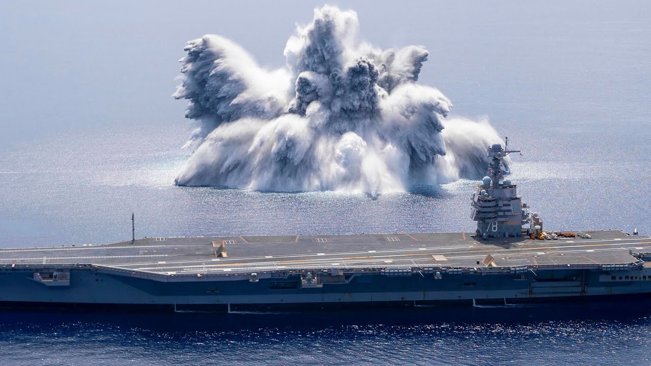 В США взорвали бомбу возле новейшего авианосца