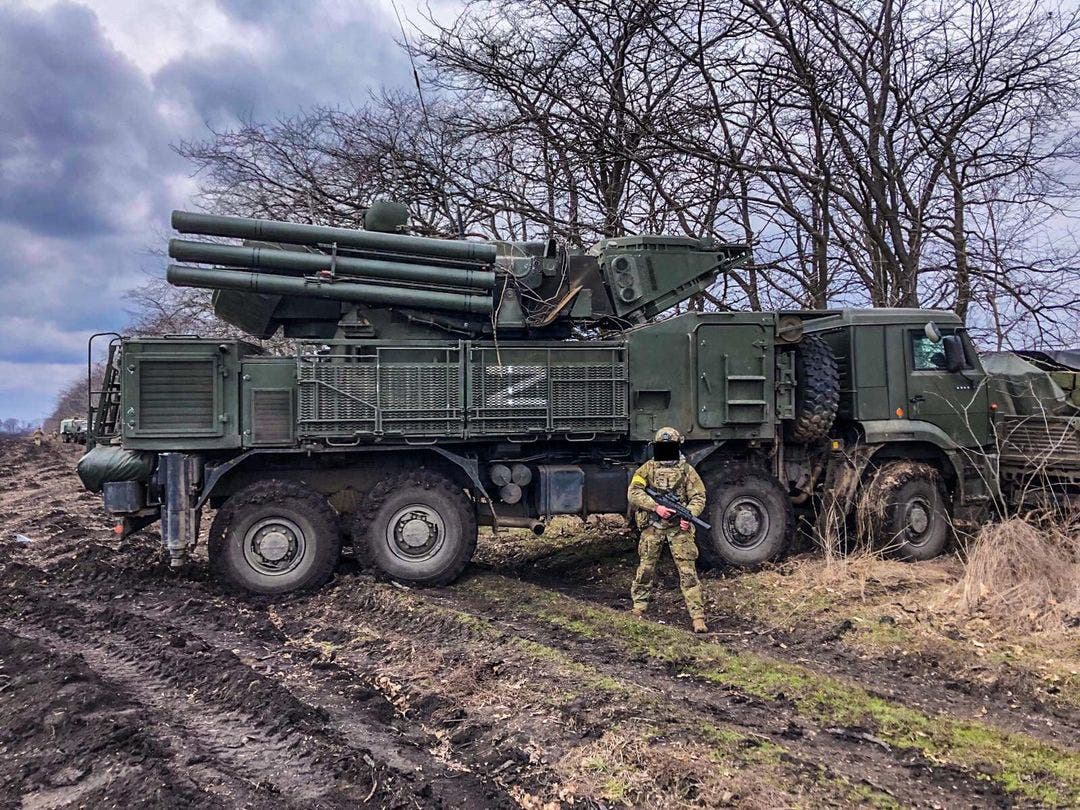 Украинские бойцы захватили российский «Панцирь-С1»