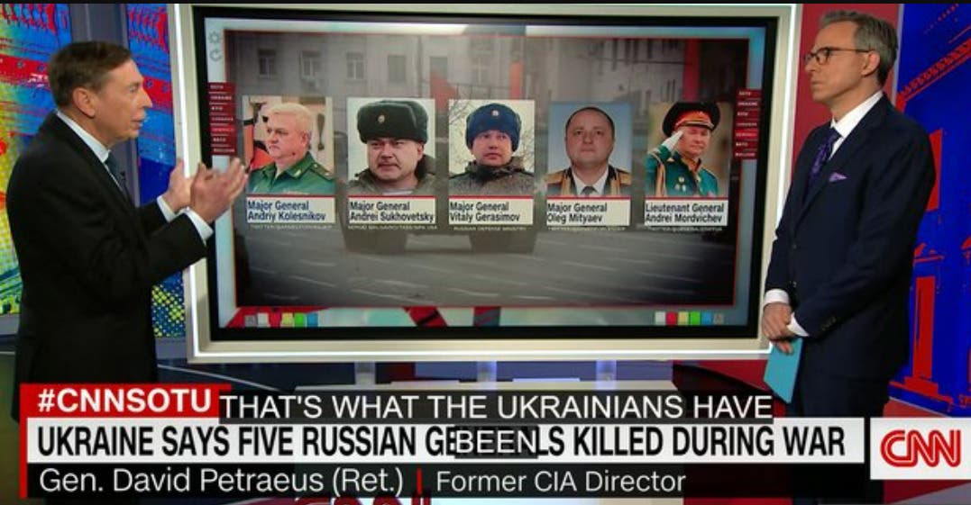 Экс-глава ЦРУ объяснил, почему Россия потеряла так много генералов в Украине