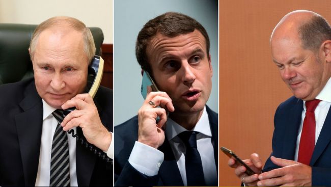 Макрон и Шольц позвонили Путину с требованием вывести войска: тот соврал о "мирной жизни на Донбассе"
