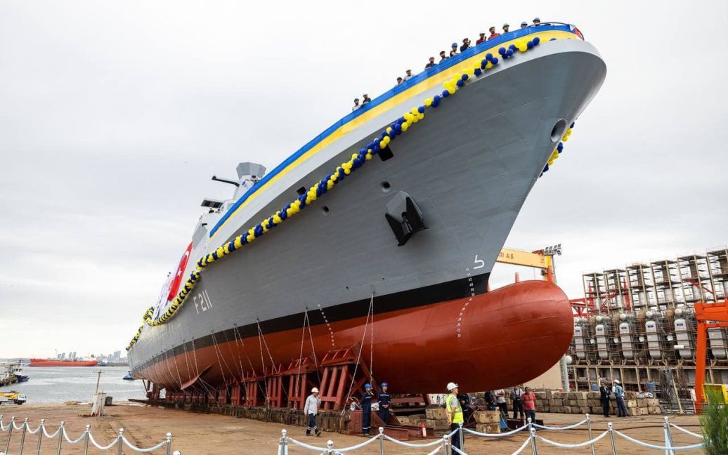 В Турции спустили на воду украинский корвет "Гетман Иван Мазепа" (Видео)