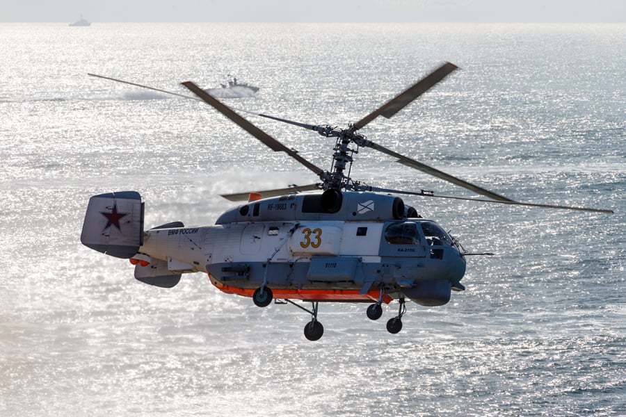 В Крыму взорвался российский вертолет Ка-27