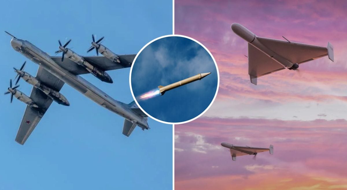 Россия запустила "Шахеды" по Украине и подняла в небо бомбардировщики Ту-95. Часть дронов залетела в Польшу