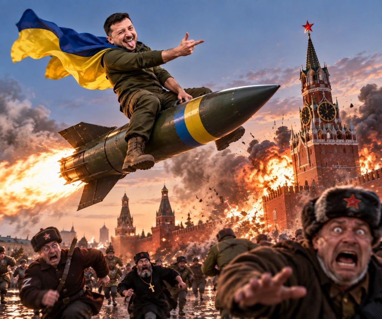 Зеленский фразой из трех слов ответил пропагандистам из РФ, когда и как он явится в Москву. Видео